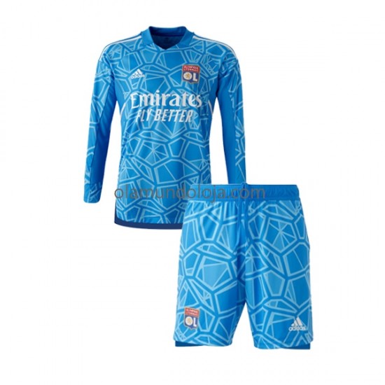 Camisola Olympique de Marseille Guarda-redes Criança Equipamento Primeiro 2022-2023 Manga Comprida